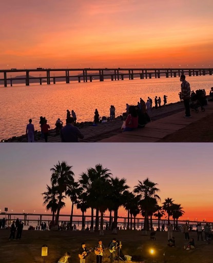 Sunset at the Ten-mile Coastal Promenade (十里长堤)